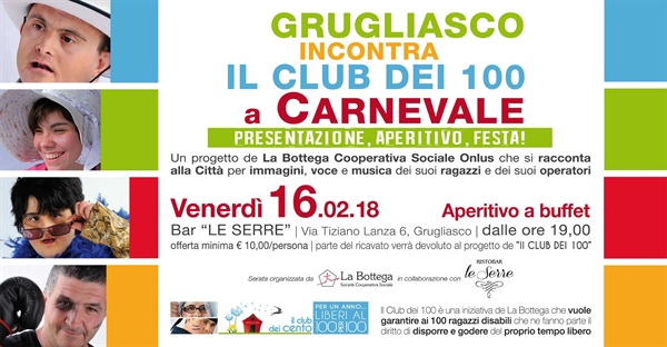 Grugliasco incontra “Il Club dei 100” a Carnevale