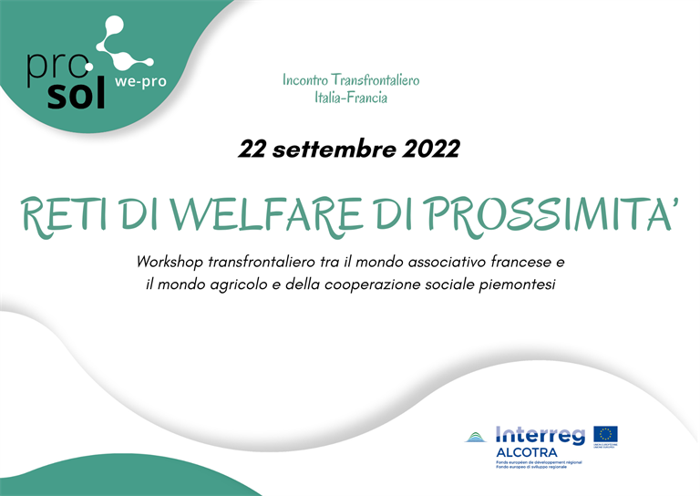 Workshop transfrontaliero “Reti di Welfare di Prossimità“