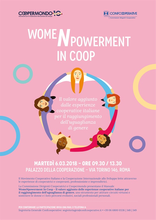 WomenPowerment In Coop: martedì 6 marzo a Roma storie di cooperazione al femminile